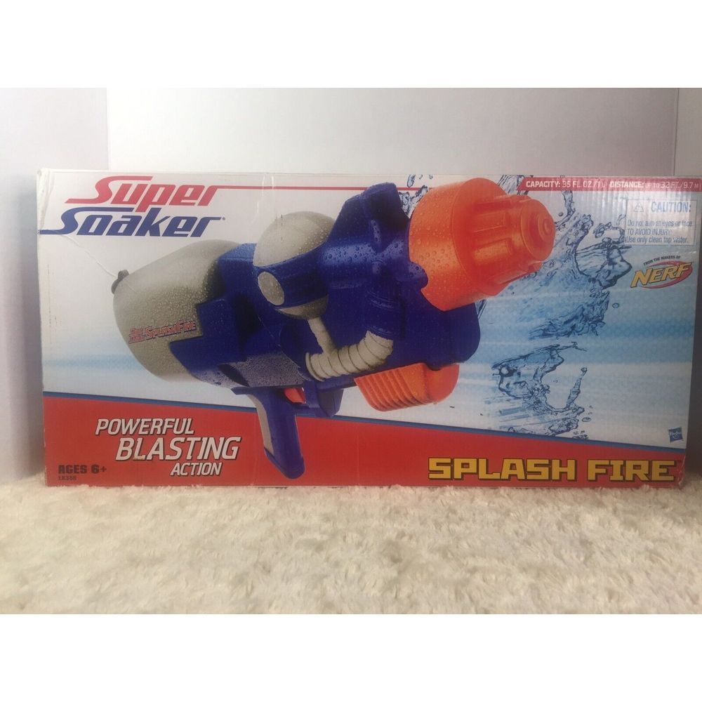 Nerf Super‎ Soaker New In Box capacity 35 Fl Oz Splash Fire Ages 6+ Pool Fun